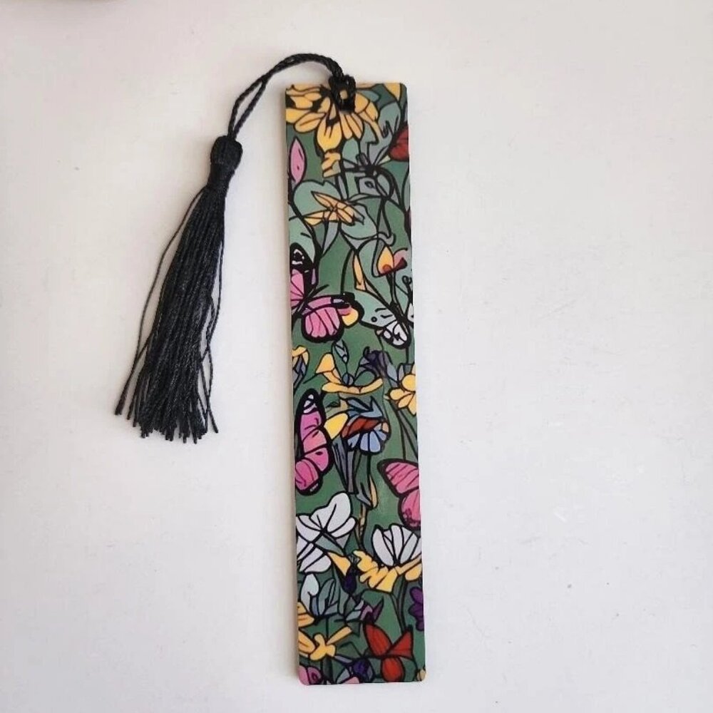 Butterfly Page Marker with Tassel, Nature Theme Bookmark for Readers
